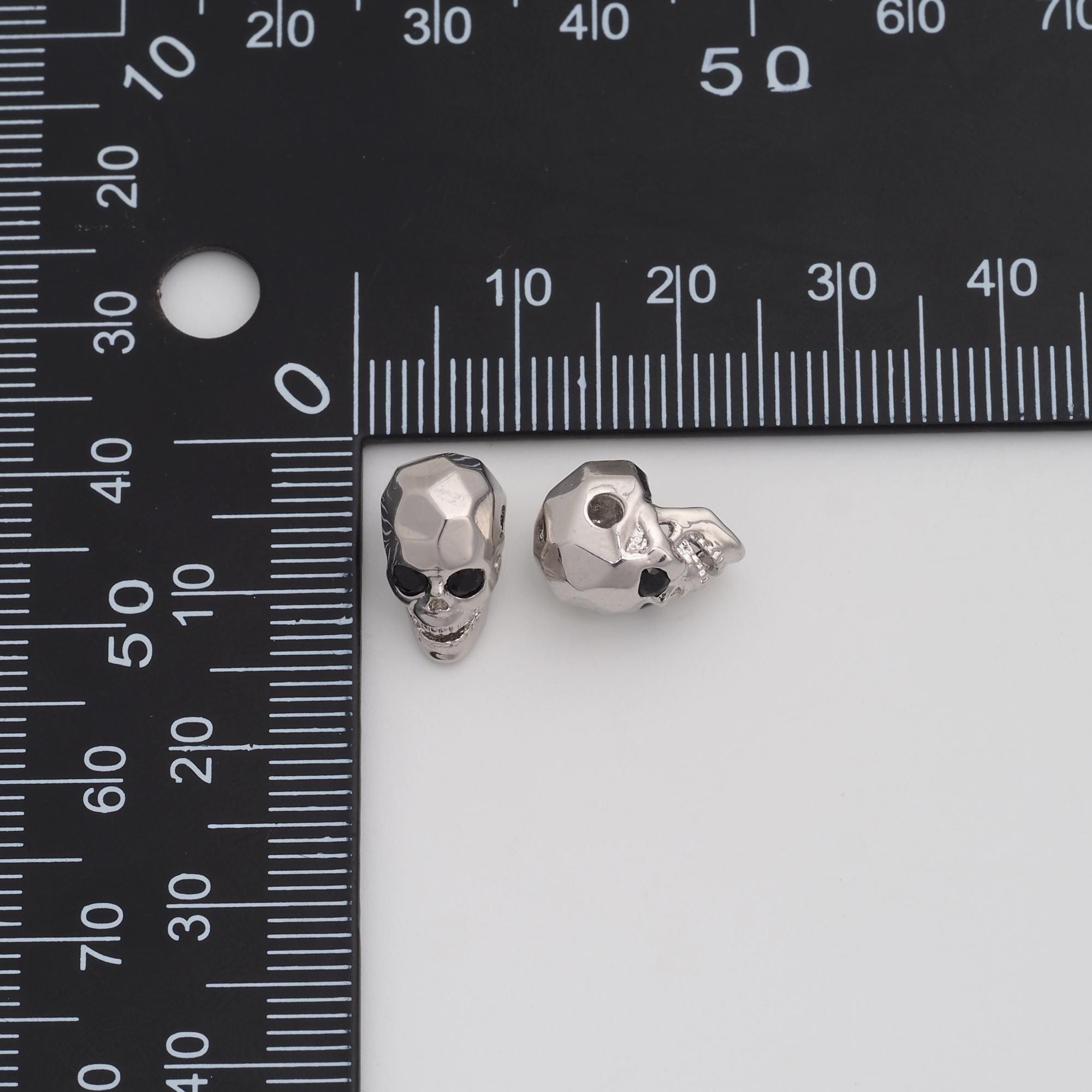 Silver Skull Spacer Beads Silver Filled Skull Beads for DIY