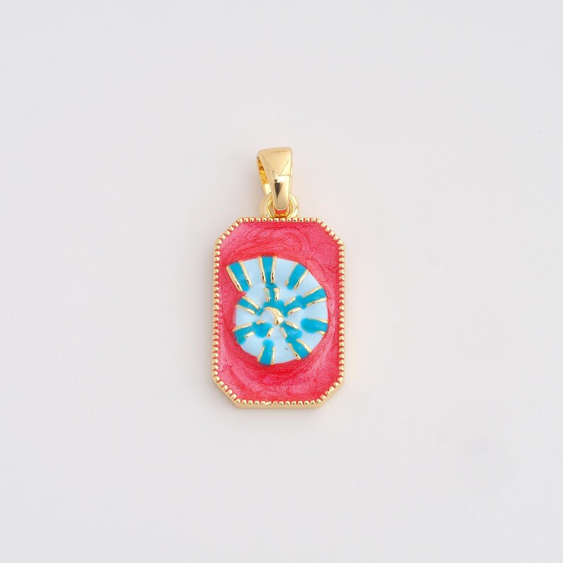 Gold Enamel Snail Shell Charms 18K Gold Filled Shell Pendant for DIY ...
