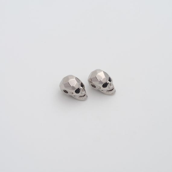 Silver Skull Spacer Beads Silver Filled Skull Beads for DIY