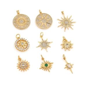 18K Dainty Gold Filled Necklace North Star Necklace Polaris Pendant Christmas Gift For for DIY Jewelry Making Supply