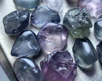 50 CRTs natural Untreated full facet grade quality stunning multi grey color spinel rough lot form Burma