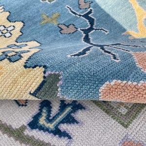 8x10 Oushak rug muted 9X12/10x14 Turkish knot rug Hand-knotted Vintage Antique Oushak Wool Area Rug for Living Room, Dining room Kitchen rug