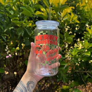 Christmas Plastic Tumbler with Straw – 19oz “Merry Christmas Ya Filthy Animal” Cup