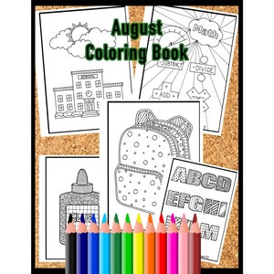 Simply August - A simple coloring book themed for school starting up again!