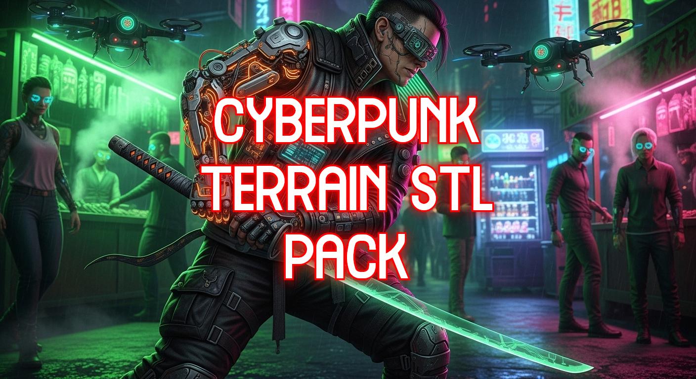 BIG Cyberpunk and Techpunk Terrain STL Pack! Wake up Samurai, Build ...