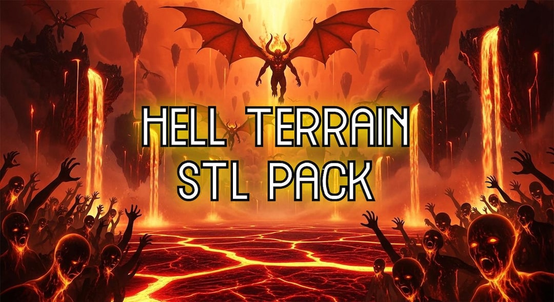 Big HELLSCAPE Terrain STL Pack! Create Your Infernal Realm! (terrain ...