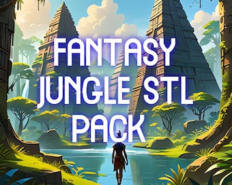 Großes Fantasy Jungle Terrain STL Pack! Fertige deine Traum-Landschaft im Azteken-Stil! - Organisiert! (STL) (Terrain) (Digitale Dateien) (Tabletop)