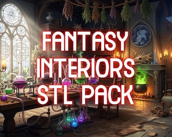 BIG Fantasy Interiors STL-pakket: creëer elke fantasie-interieuromgeving! - Georganiseerd! (SBL) (Terrein) (Tafelblad) (Fantasie)