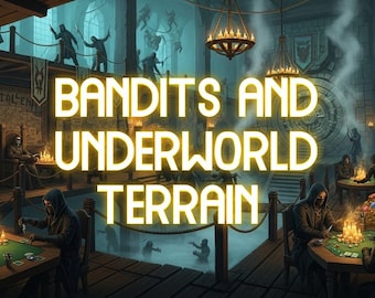BIG Fantasy Bandits and Underworld Terrain STL Pack! Create your Clandestine Thieves Guild! (Terrain) (STL) (Tabletop)