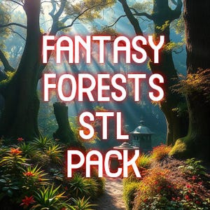 Big FOREST Terrain STL Pack! Build your dream tabletop Forest landscape! - Organised (STL) (Digital File) (Terrain) (Tabletop)