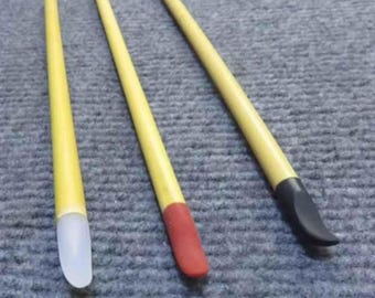 Pottery Trimming Tool, Silicone Curved Pen for Purple Clay Teapot Making, Inner Handle Smoothing & Polishing, Ceramic Carving, Potter Gift