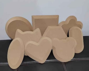 Moldes para platos de cerámica, tablero de densidad, diversas formas, moldeo geométrico, modelado de cerámica, accesorios para escultura artística en arcilla DIY