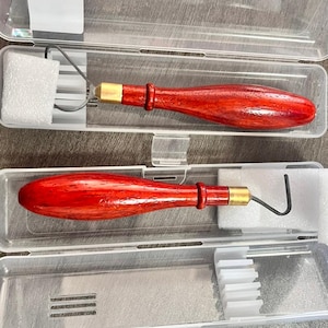 Pottery Carving Tools, Tungsten Steel, Wooden Handle, Ring-Shaped Double-Head Trimming Scraper, Ceramic Texture Making, DIY Craft Sculptures image 5