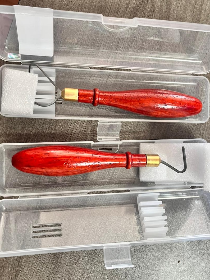 Pottery Carving Tools, Tungsten Steel, Wooden Handle, Ring-Shaped Double-Head Trimming Scraper, Ceramic Texture Making, DIY Craft Sculptures image 5