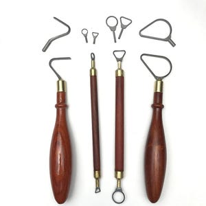 Trimming Tools for Pottery and Ceramics, Pottery Sculpting Tools, 5/10Pcs, Tungsten Steel Repair DIY Ceramic Craft Carving Texturing