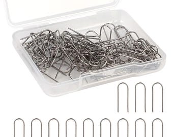 Tungsten Wire, 100Pcs, U Shaped Hooks, High Temperature Resistance, Pottery Ornament Hanger, Crafts Making, Hanging Pyrography Nichrome Tips