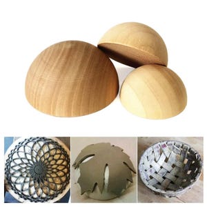 Keramikformform, Holz, halbkugelig / halbkreisförmig, Tonwerkzeuge, DIY runde Keramikschüssel, die Vorlage bildet