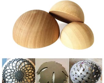 Pottery Shaping Molds, Wood, Hemispherical/Semi-Circular Shape, Clay Tools, DIY Round Ceramic Bowl Making Template