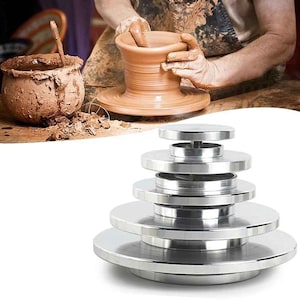 Töpferscheibe, mehrere Größen, Drehscheibe aus Aluminiumlegierung, doppelseitige Verwendung, Keramik-Tonskulpturenplattform, faules Drehwerkzeug, DIY-Bildhauerei