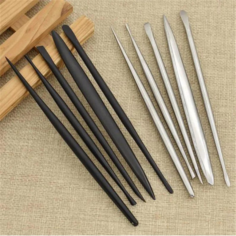 carving toolkit, clay carving, polymer carving, clay modelling, assorted tools, ceramic making, clay making, clay sculpting tools, crafting tools, metal craft tools, pottery modelling, pottery sculpting, shaping tools