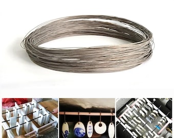 Kiln Rod, 1M Ceramic Hanging-Fired, High Temperature Tungsten Wires, High Temperature Kiln, Small Pendants Firing Bracket, DIY Burning Tool