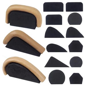 Pottery Handle Molds, 12Pcs, Various Sizes And Shapes, Black EVA, Mug Making Tools, Craft Grip Form Molder, Clay Ceramic Cup Handgrip Shaper