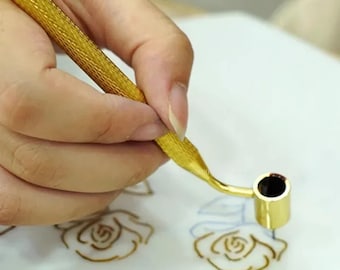Pottery Pigment Drawing Pen, Metal, Various Sizes, Liquid Writer Tools, DIY Ceramic Painting Coloring Instrument, Line Pattern Design Making