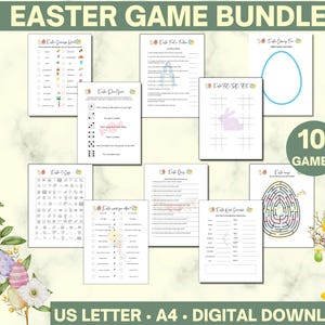 Easter Game Bundle ,Easter Printable Games, Easter Games Bundle For Kids,Easter Family Games, Easter Printable Activities
