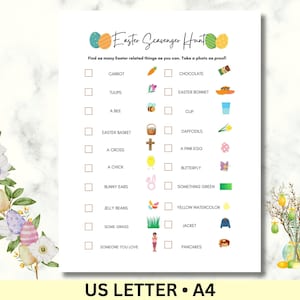 Kids Easter Scavenger Hunt: Outdoor Activity (PDF)