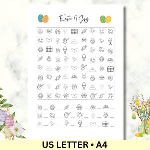 Easter I Spy For Kids, Printable Easter Activities For Kids, Easter Sunday Activity, Easter Family Games
