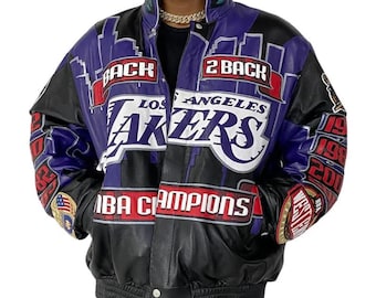 Kurtka skórzana Los Angeles Lakers 2001 Championship - ręcznie robiona, spersonalizowana kurtka