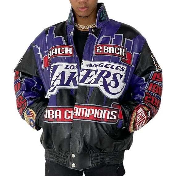 Los Angles Lakers 2001 Championship Leather Jacket - Hand Made