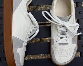 Handmade Leather Barefoot Sneakers: Wide Toe Box, Zero Drop