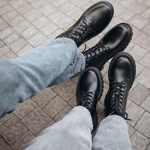 Mens Leather Black Boots - Casual Boots
