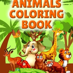 Animal Coloring Book: Hand-Drawn Illustrations for Kids (Printable PDF)