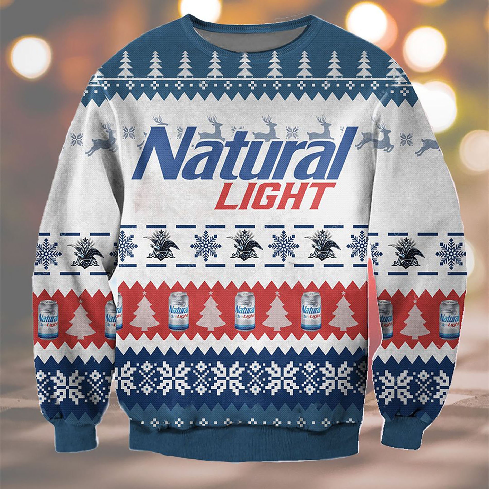 Discover Natural Light Beer Ugly Sweater Christmas