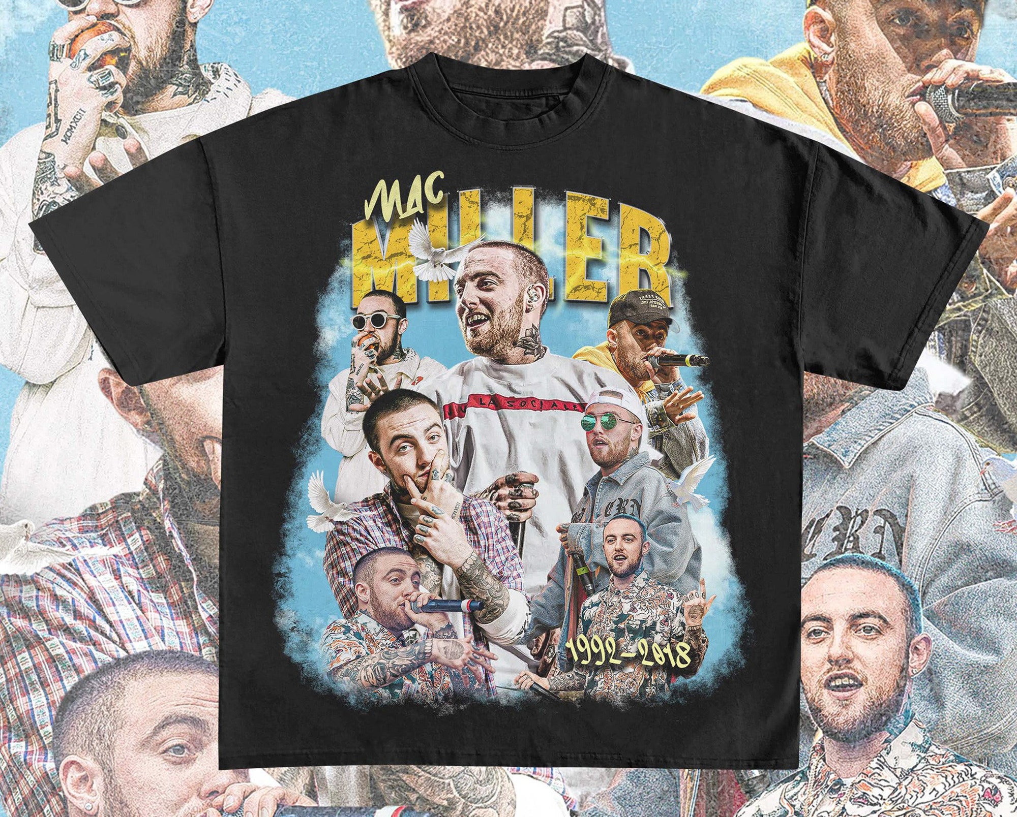 Discover macmiller T-shirt Fashion Legend Rap Tee