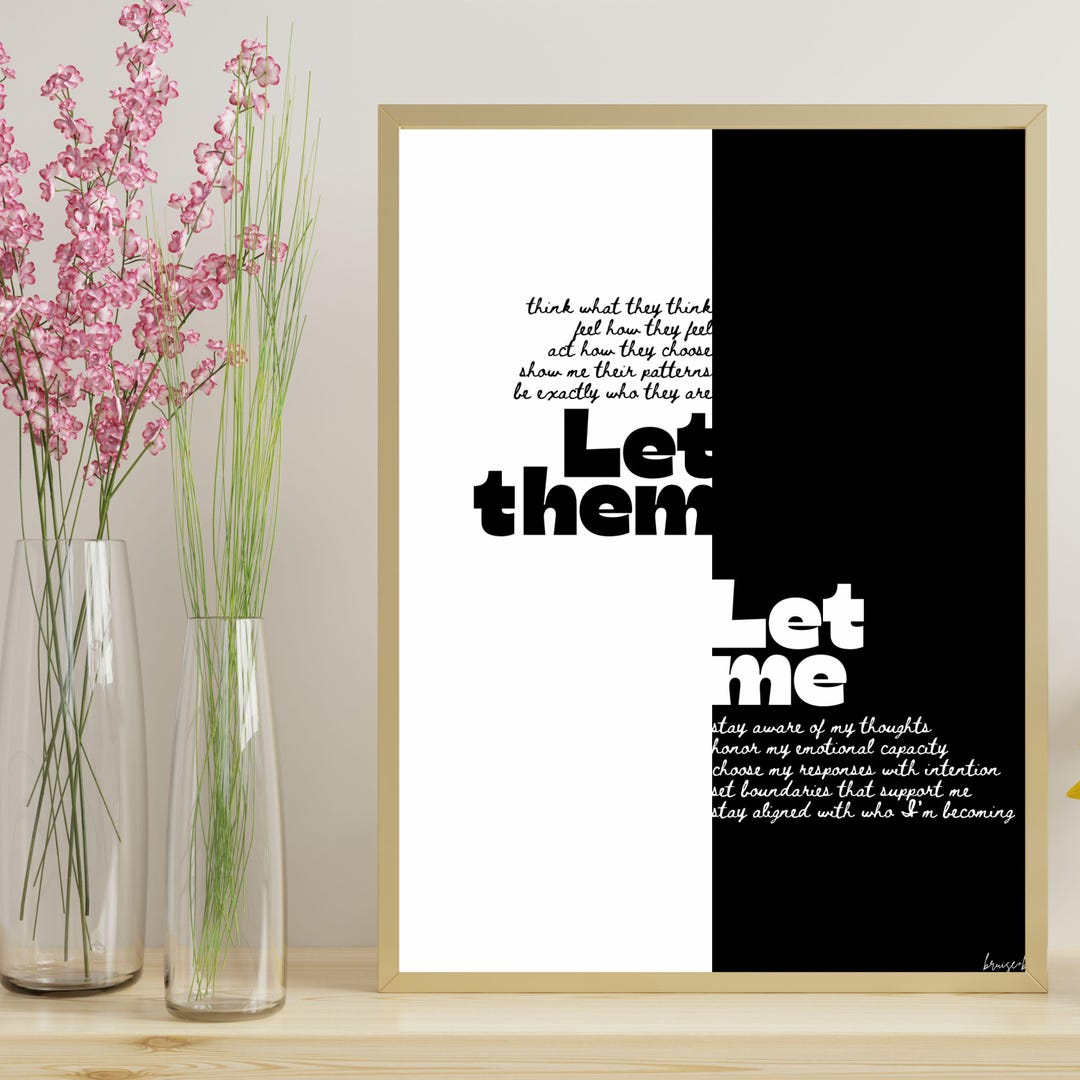 Let Them Theory Print, Boundary Setting Quote Art, Minimalist Wall Art ...