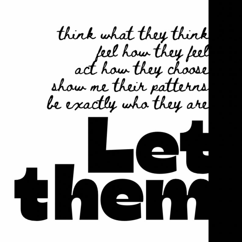 Let Them Theory Print, Boundary Setting Quote Art, Minimalist Wall Art (Digital Download) image 4