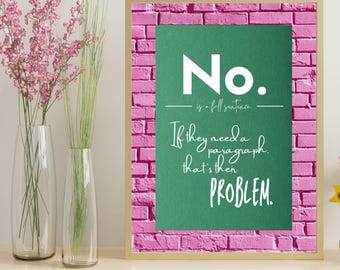 Boundary Setting Print, Self Respect Quote, Minimalist Typography (Digital Download)