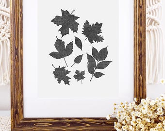 Fall Leaf Botanicals Sign  - INSTANT DOWNLOAD