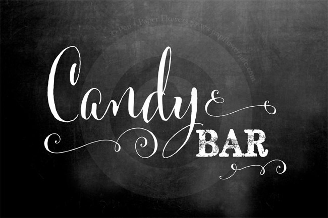 Chalkboard Candy Bar Sign 24x36 Sign INSTANT DOWNLOAD Etsy