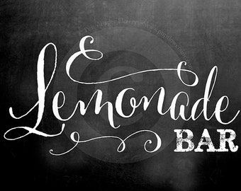 Lemonade Bar Sign and Labels Set ---> INSTANT DOWNLOAD