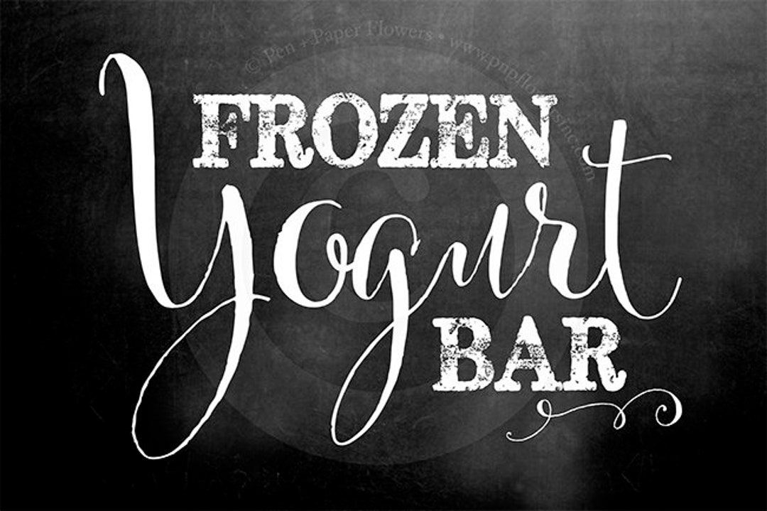 Frozen Yogurt Bar Sign INSTANT DOWNLOAD Etsy