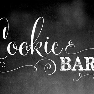 Cookie Bar Chalkboard Sign INSTANT DOWNLOAD image 1