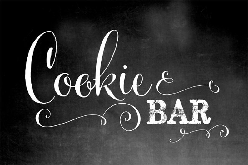 Cookie Bar Chalkboard Sign INSTANT DOWNLOAD image 1