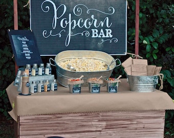 Popcorn Bar Collection - Chalkboard Edition - INSTANT DOWNLOAD