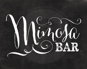 Mimosa Bar Chalkboard Signs (4 Sizes) ---> INSTANT DOWNLOADS