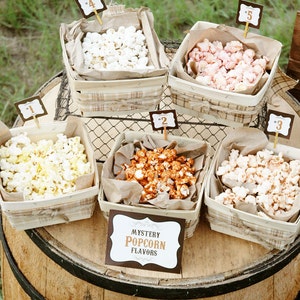 Rustic Popcorn Bar Collection INSTANT DOWNLOAD image 4