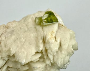 Raw Feldspar with Tourmaline Crystal | Earthy Mineral Specimen